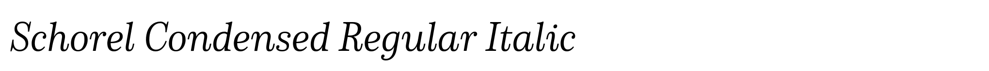 Schorel Condensed Regular Italic image